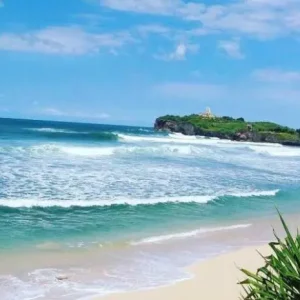 Pantai Krakal, Pantai Cantik yang Diapit Dua Tebing Eksotis di Jogja